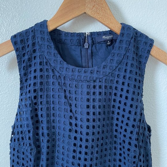 Madewell Dress Eyelet Sunshade A Line Sleeveless - Picture 4 of 10